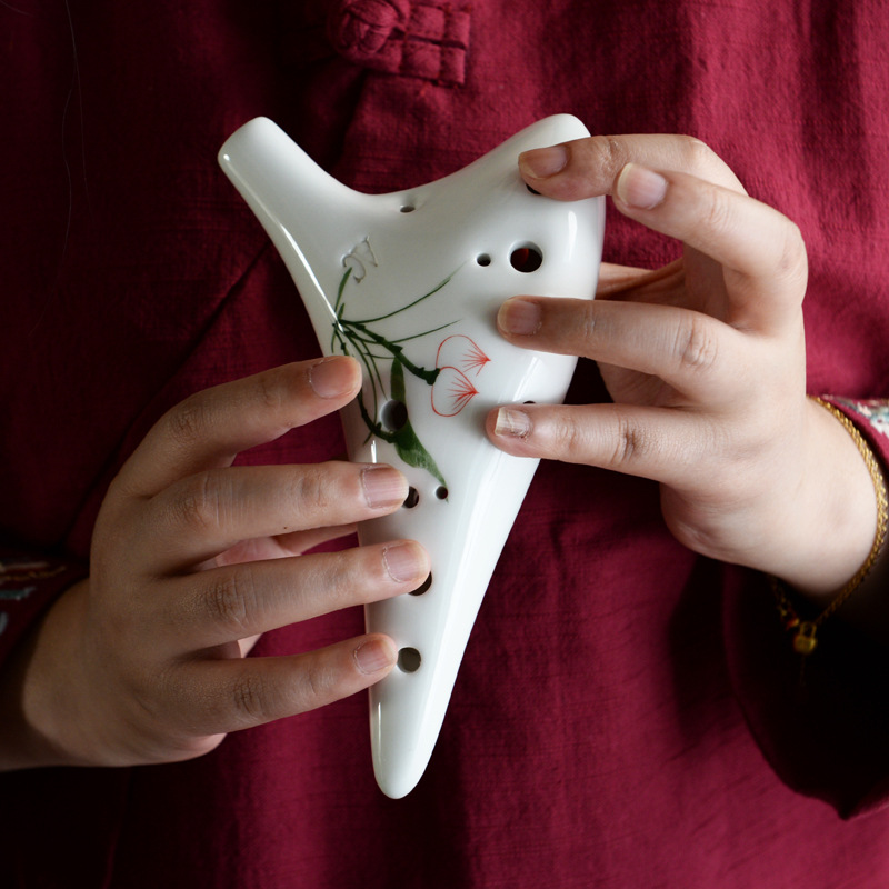 Ocarina Ceramic - 오카리나 12홀 전문가용 초보자 플루트 12홀