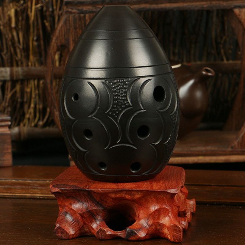 Ocarina Ceramic - 8홀 오카리나 블랙 휴대용 세라믹 오카리나