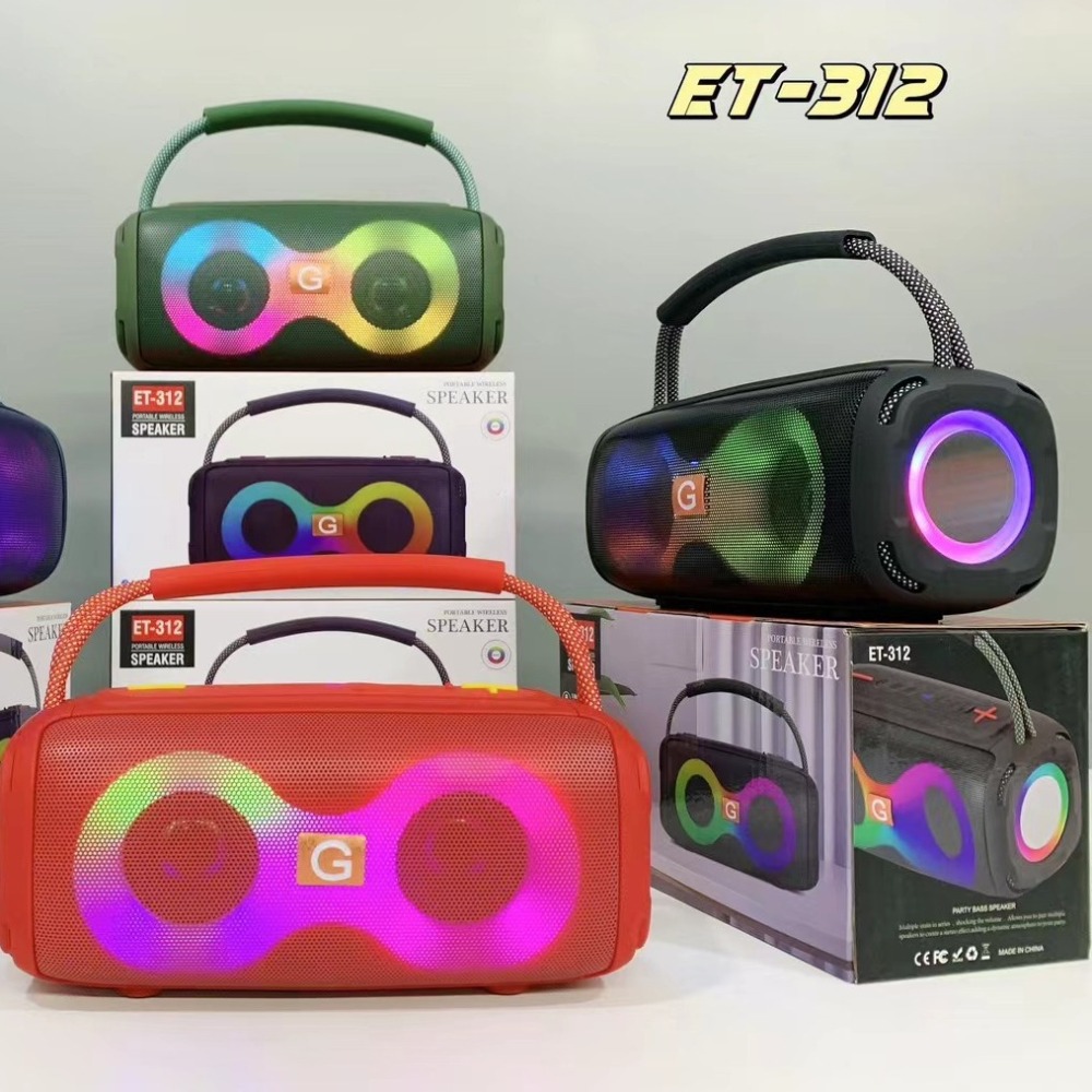 Audio Music Spotify - ET-312 블루투스 스피커 휴대용 손잡이 서브우퍼