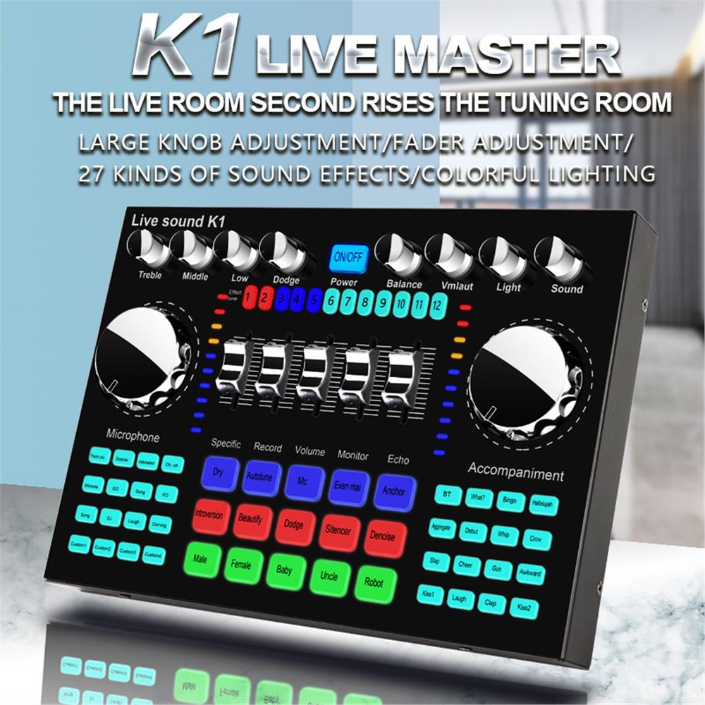 K1 오디오 믹서 라이브 사운드 카드 모바일 폰 음성  - Audio Music Changer 리뷰 및 가격