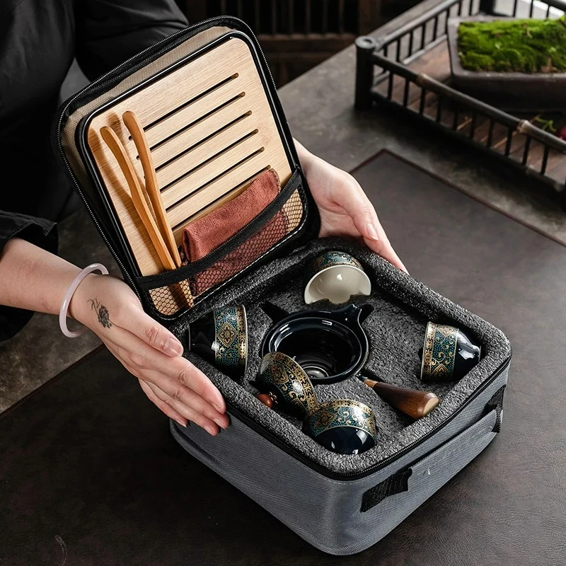 중국 쿵푸 차 세트, 모래 세라믹 차 세트, 여행 쿵푸 - Ocarina Ceramic 리뷰 및 가격