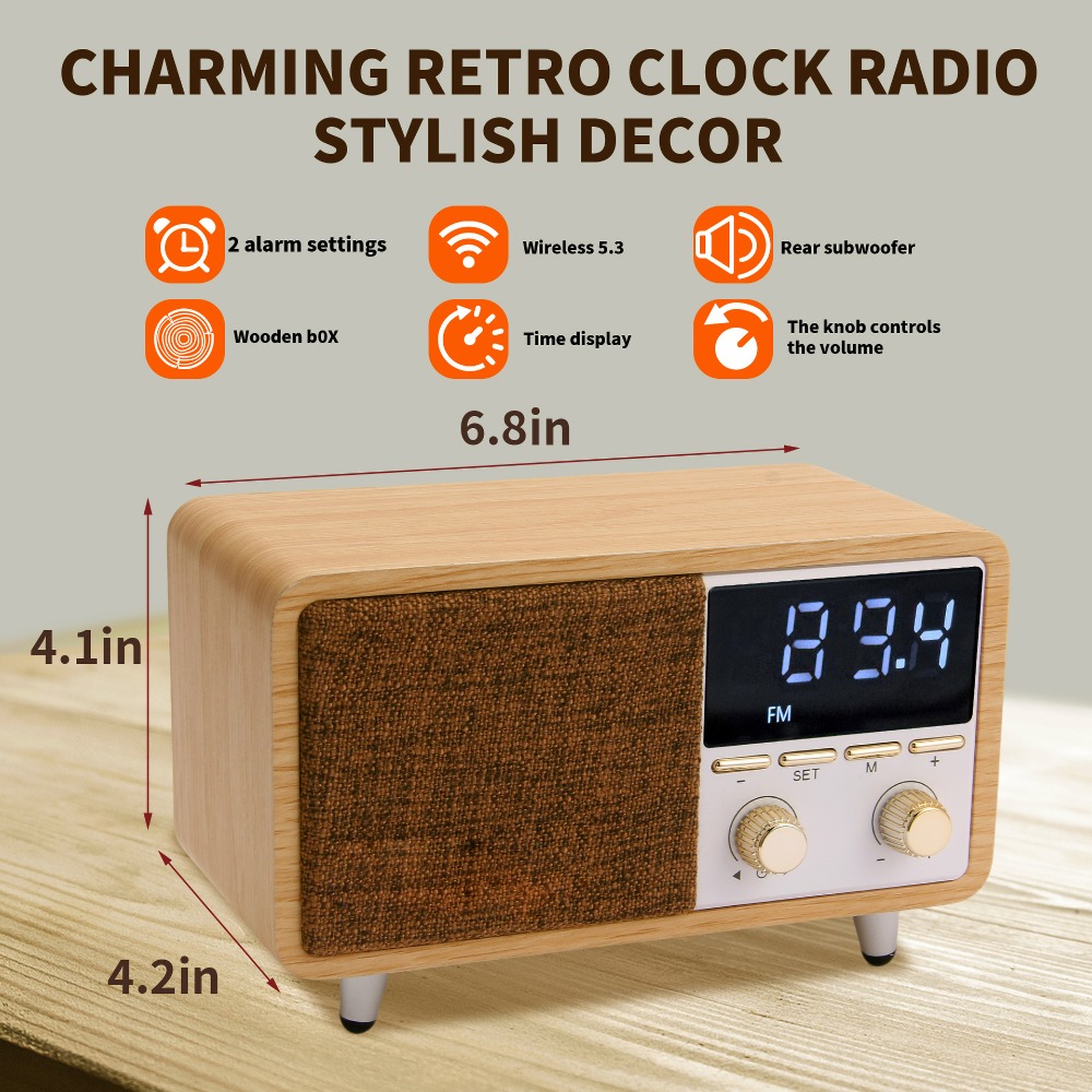 RD-X9 다기능 FM 라디오 레트로 블루투스 스피커  - Audio Music Spotify 리뷰 및 가격