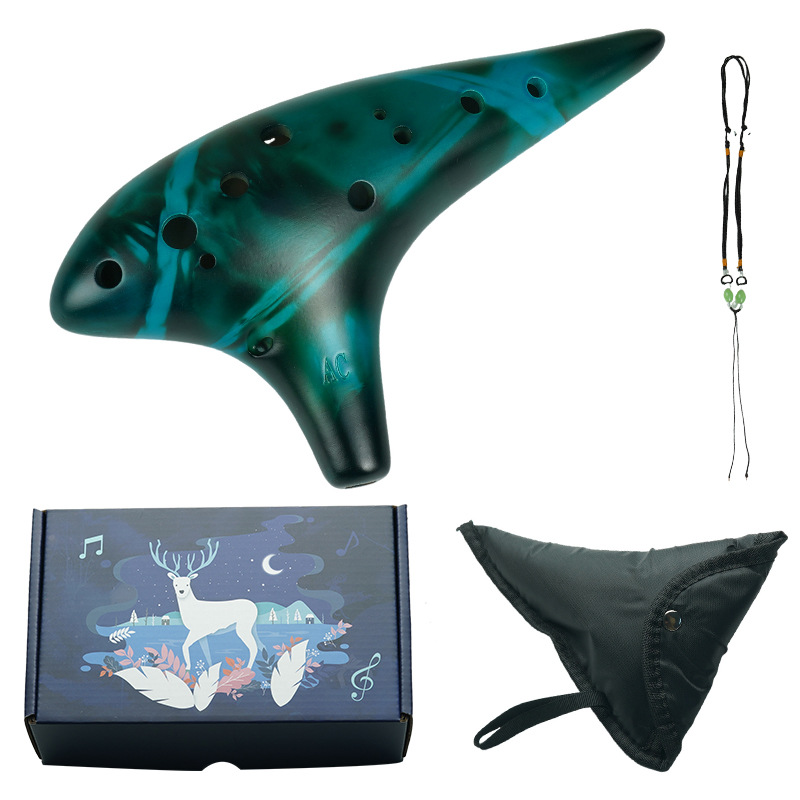 초보자를 위한 12홀 세라믹 오카리나 알토 C키 정확한 - Ocarina Ceramic 리뷰 및 가격