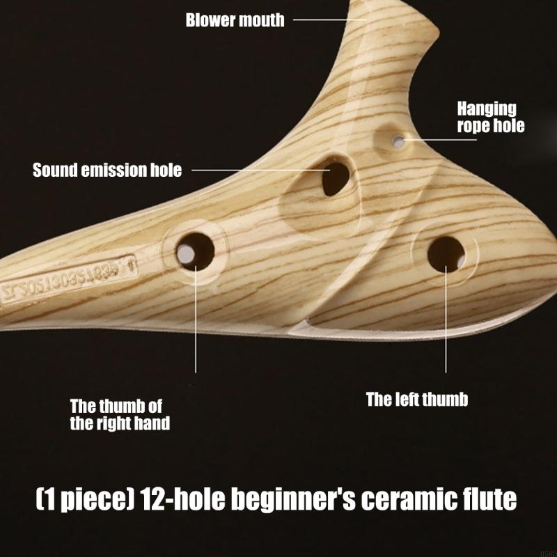 전문 12 홀 세라믹 오카리나 넓은 옥타브 범위 학교  - Ocarina Ceramic 리뷰 및 가격