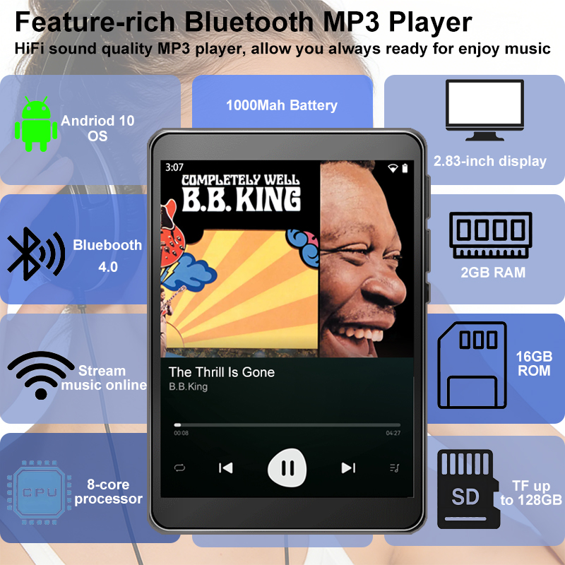WiFi MP3 플레이어 Andriod 10 Spoti - Audio Music Mp3 Download 리뷰 및 가격